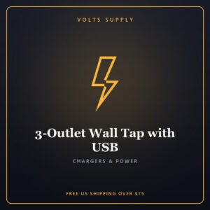 3-Outlet Wall Tap with USB