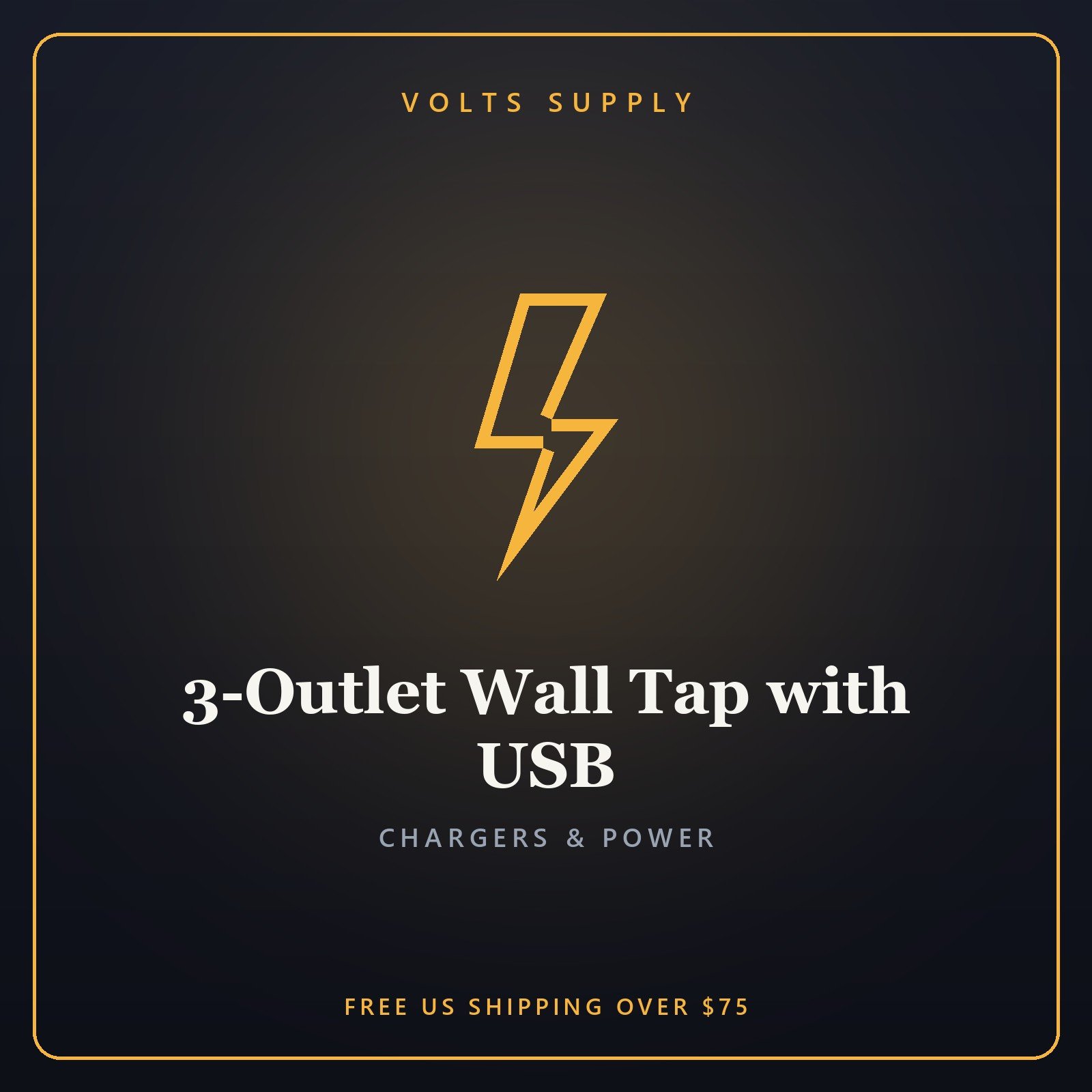 3-Outlet Wall Tap with USB
